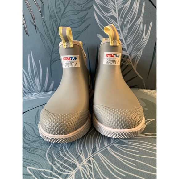 NEW Xtratuf 6 Inch Ankle Deck Sport WATERPROOF Gray Boots women 8 - Picture 3 of 8